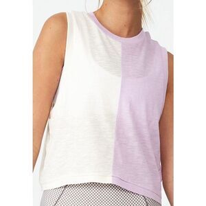 Cotton on Body Women S the Tank Top Light Purple & Cream Size Medium